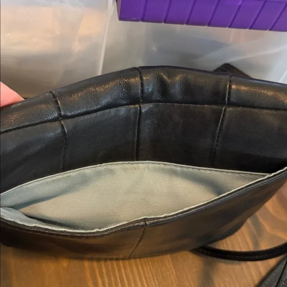 Coach Black Leather Crossbody Bag with Buckle Detail - Picture 3 of 9